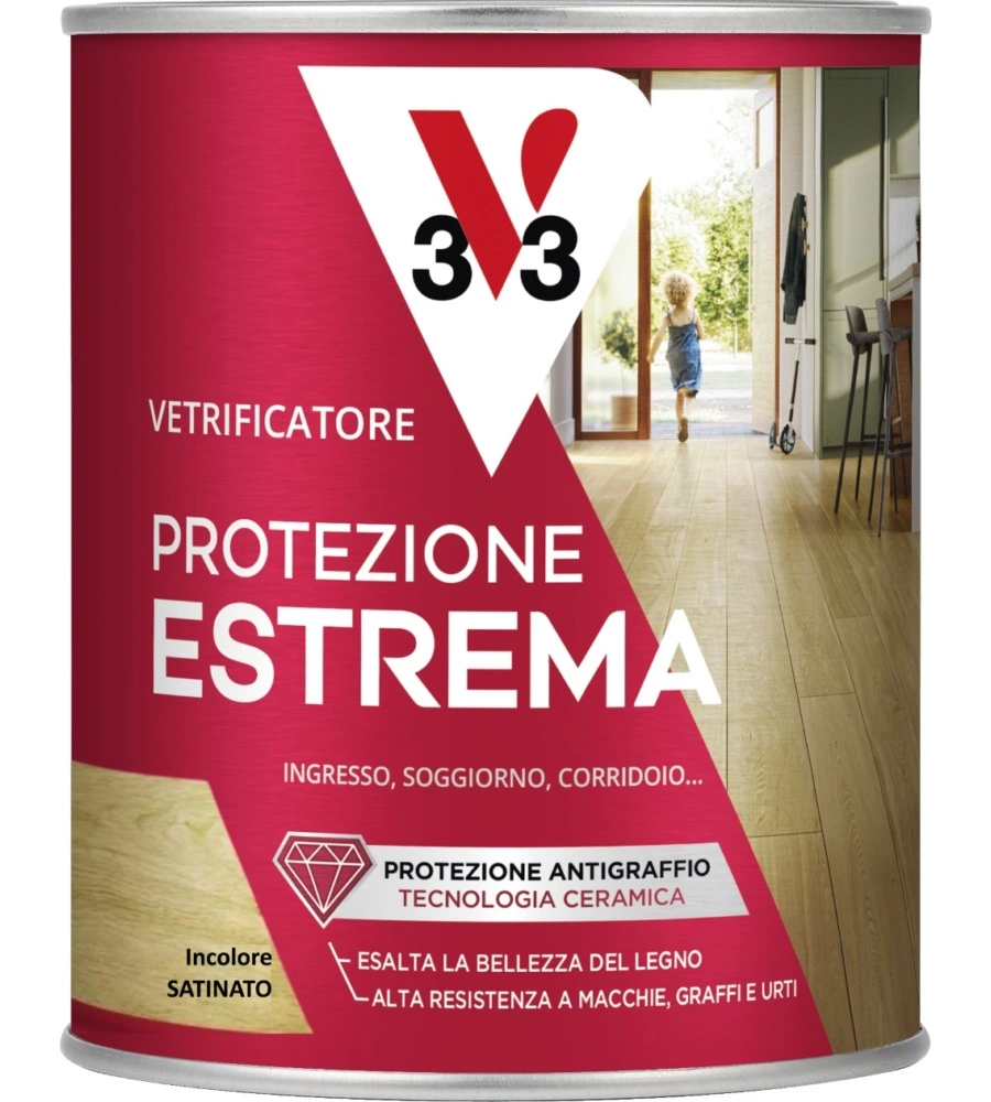 VETRIFICATORE PARQUET PROTEZIONE ESTREMA, SATINATO INCOLORE - 0,75 LITRI